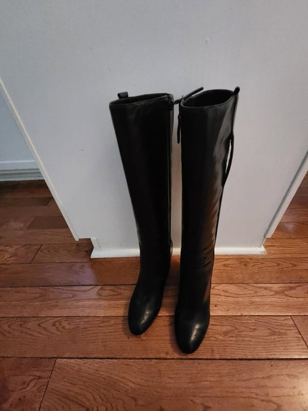 Nine West black leather boots NEW size 8